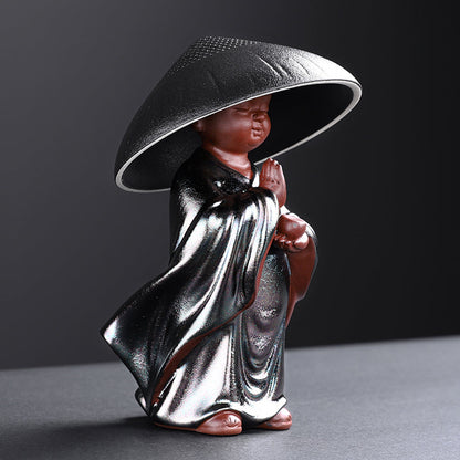 Little Monk With Tea Strainer Hat