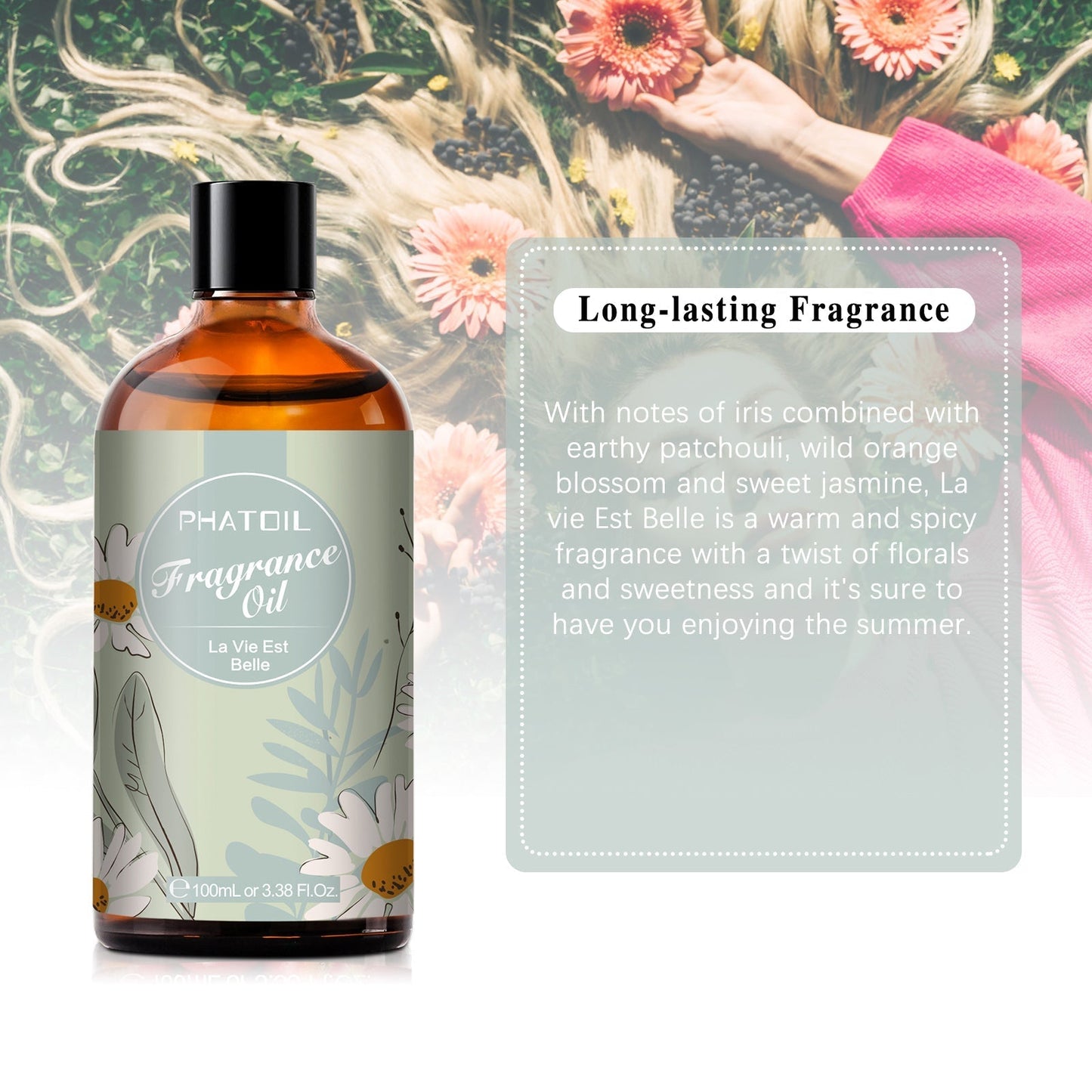 Phatoil 100ml Fragrance Oils With Droppers And Roll-On Bottles