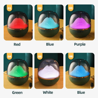 Wood Grain 600 ml Essential Oil Aroma Diffuser with 7 Color LED Lights