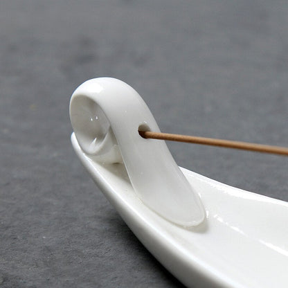 White Ceramic Incense Stick Holder Home Decoration