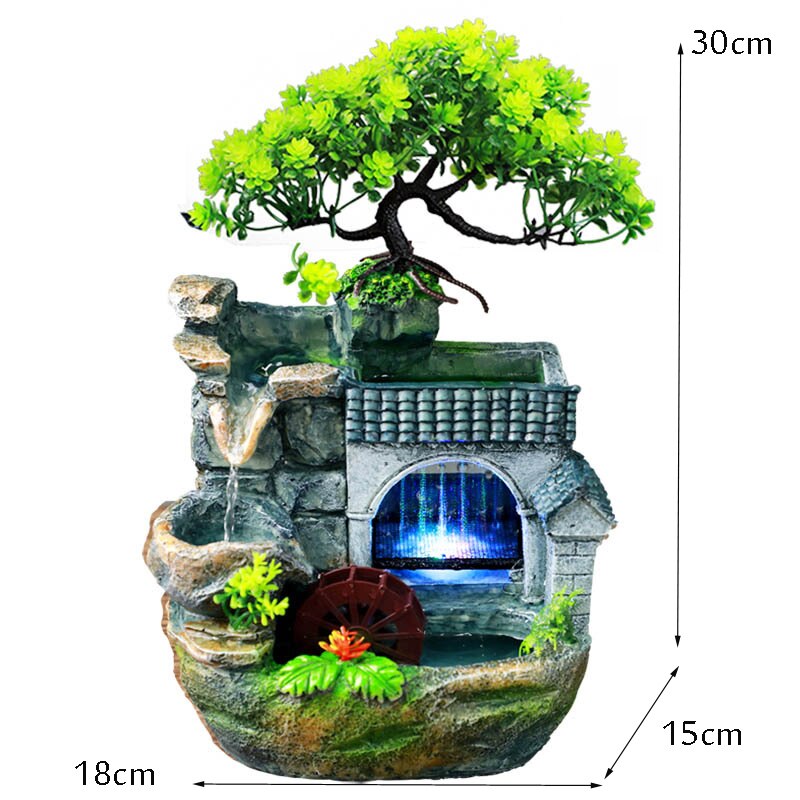 Rockery Tabletop Waterfall Bonsai Tree Fountain