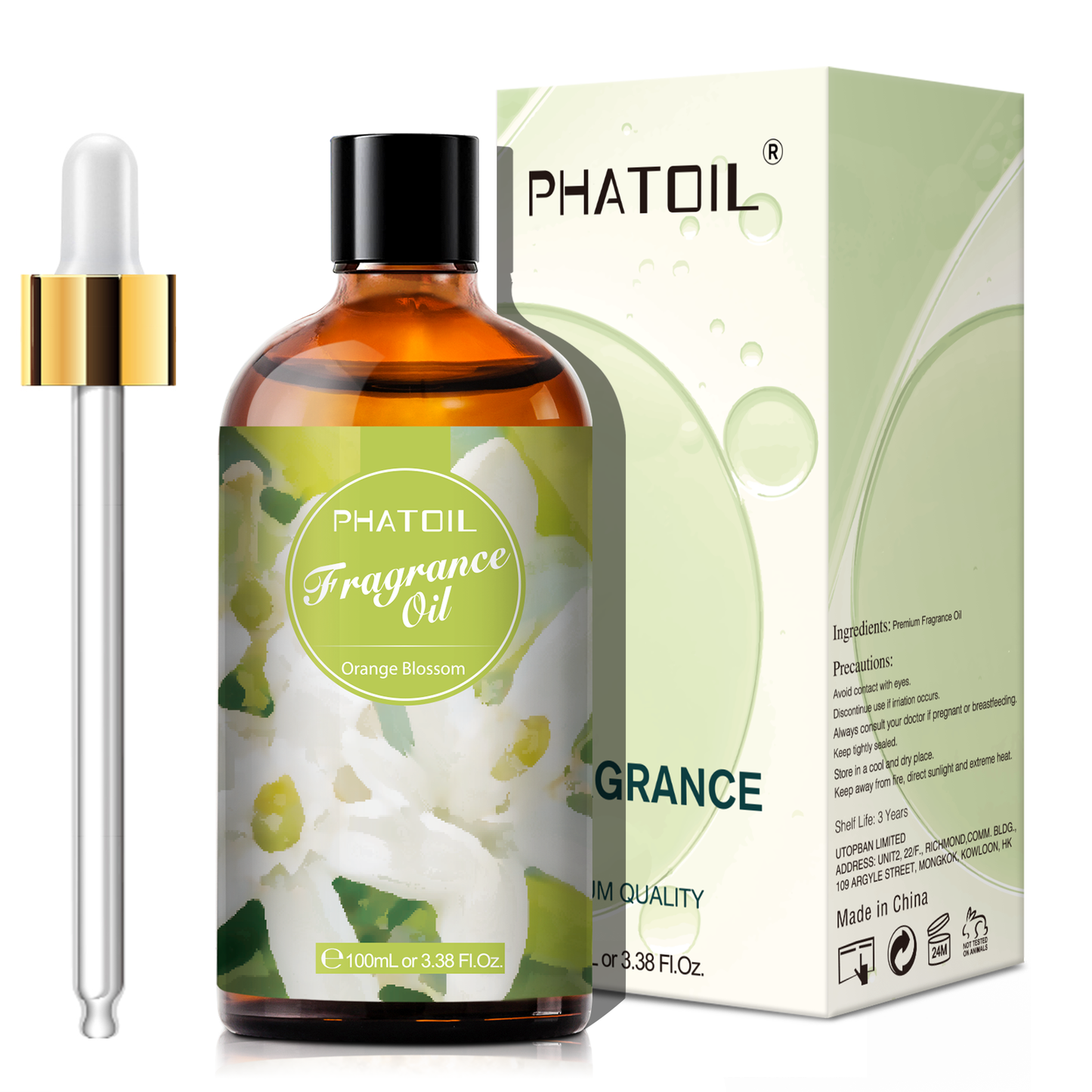 Phatoil 100ml Fragrance Oils With Droppers And Roll-On Bottles