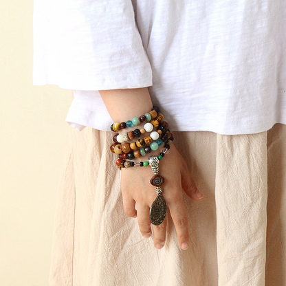 Tibetan 108 Mala Beads Bracelet / Necklace