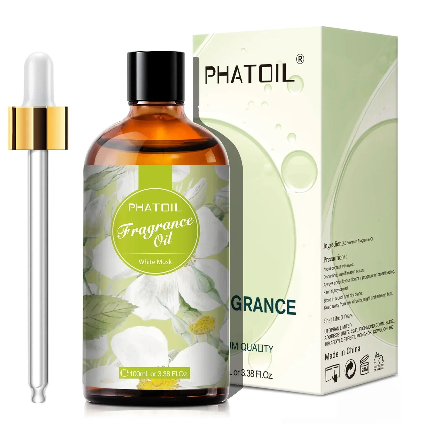 Phatoil 100ml Fragrance Oils With Droppers And Roll-On Bottles