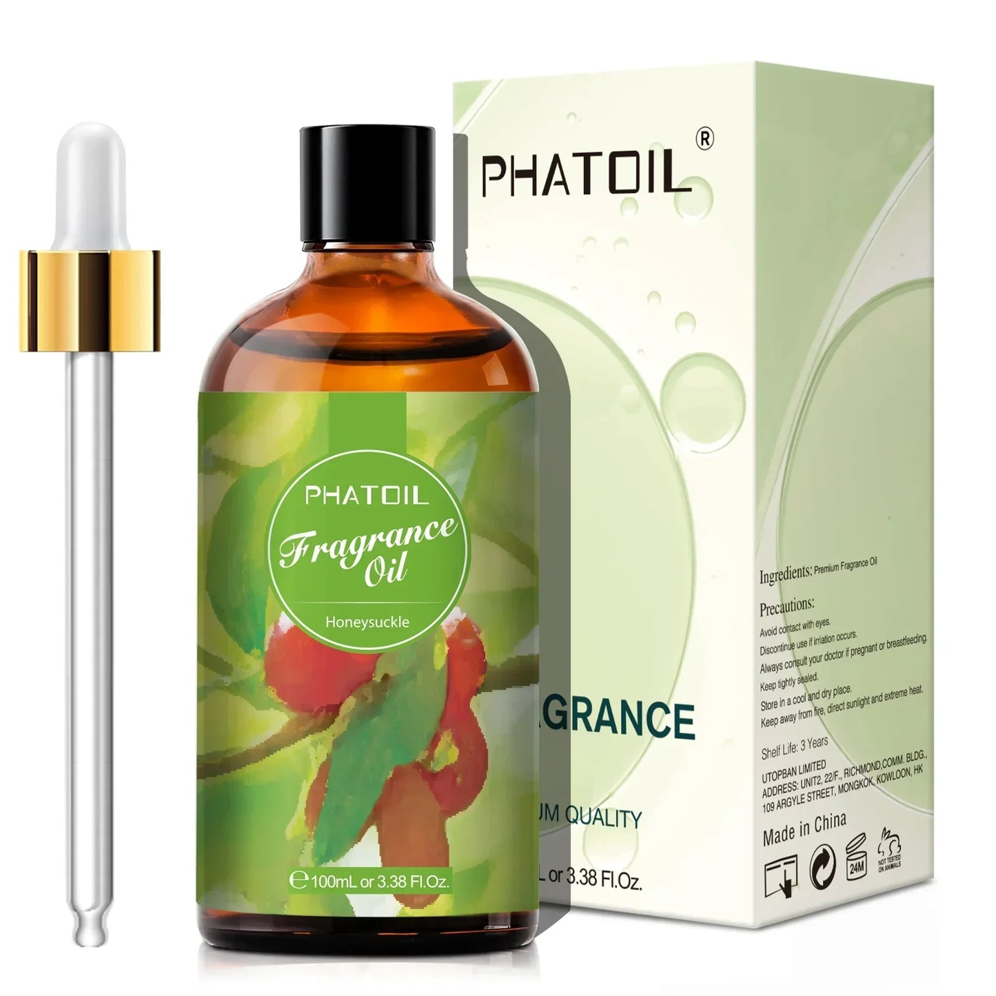 Phatoil 100ml Fragrance Oils With Droppers And Roll-On Bottles