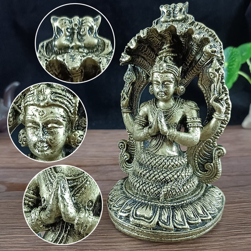 Majestic Vishnu Figurine Sculpture Table Statue