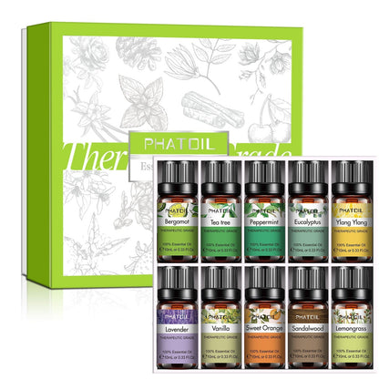 Phatoil Pure Natural Essential Oils Set (10 pcs)