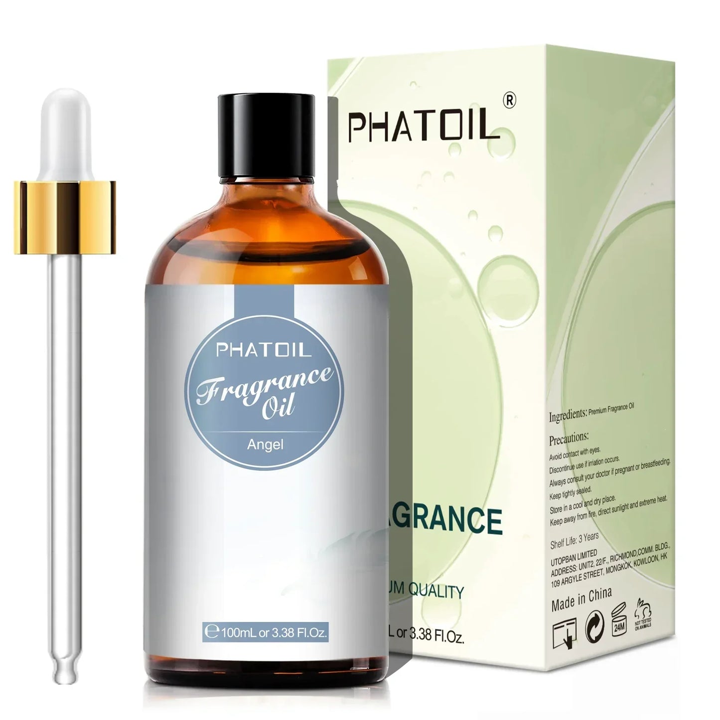 Phatoil 100ml Fragrance Oils With Droppers And Roll-On Bottles