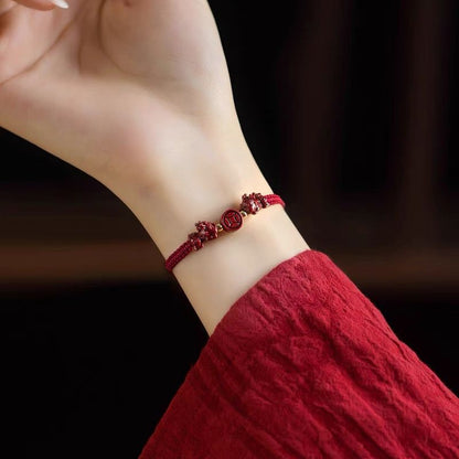 Lucky Feng Shui Pixiu Cinnabar Bracelet