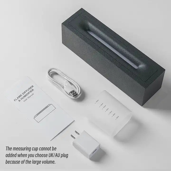 200ml Flame Humidifier Aromatic Essential Oil Electric Ultrasonic Diffuser