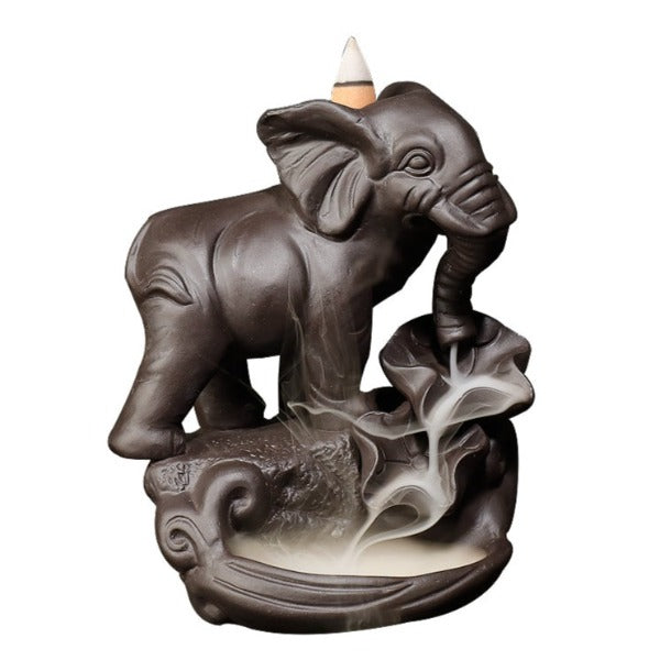 Auspicious Elephant Backflow Incense Burner