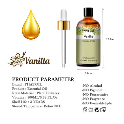 100ml Phatoil Pure Natural Essential Oil With Dropper