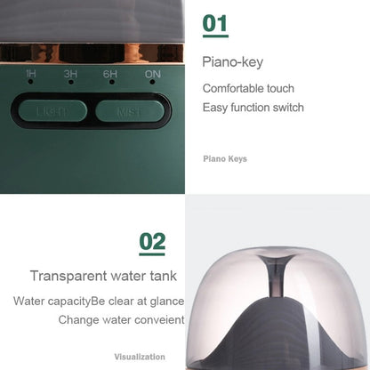 Wood Grain 600 ml Essential Oil Aroma Diffuser with 7 Color LED Lights