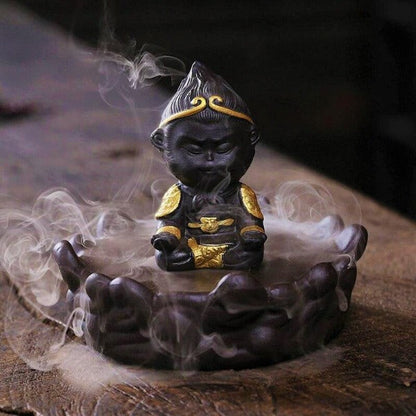 Backflow Glass Little Monk Incense Burner