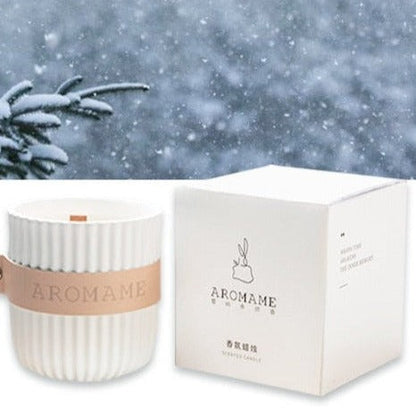 Aromame Romantic Scented Soy Wax Aromatherapy Potpourri Pillar Candle