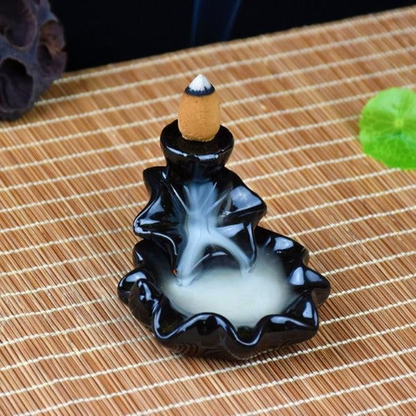 Lotus Leaf Waterfall Backflow Incense Burner