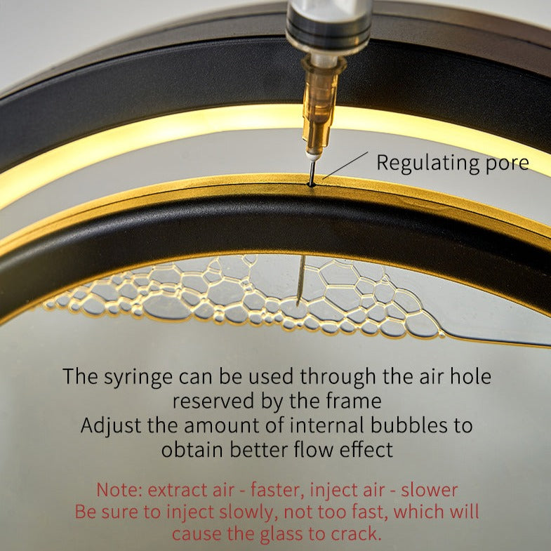 3D LED Light Round Quicksand Sand Art Table Lamp