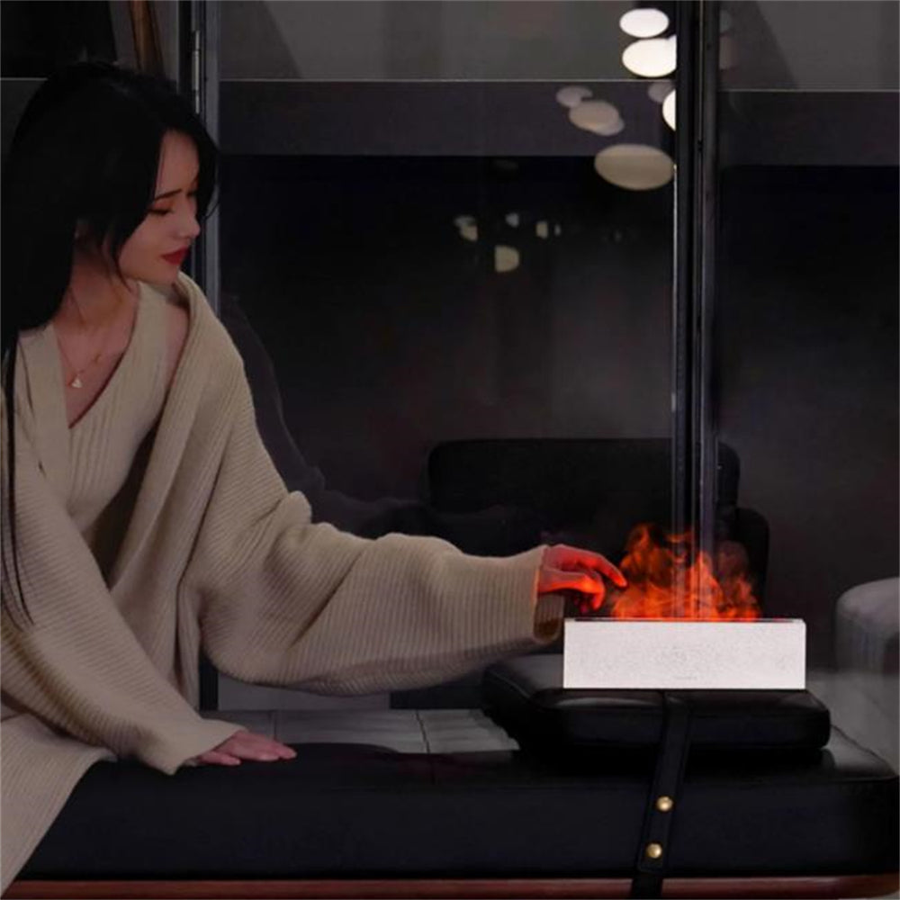 200ml Flame Humidifier Aromatic Essential Oil Electric Ultrasonic Diffuser